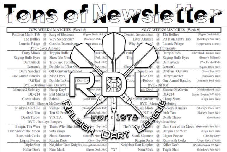 The RDL Tons Newsletter